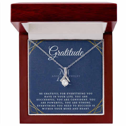 Gratitude - Eternal Elegance Ribbon Pendant Necklace