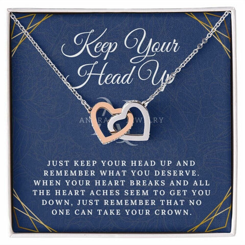 Keep Your Head Up - Interlocking Hearts Necklace