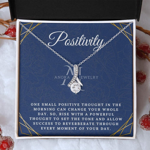 Positivity - Petite Ribbon Necklace