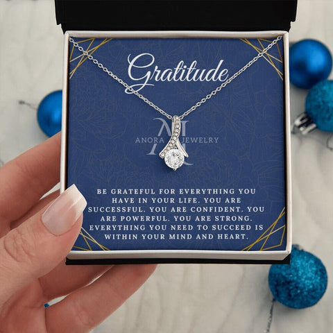 Gratitude - Eternal Elegance Ribbon Pendant Necklace