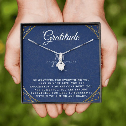 Gratitude - Eternal Elegance Ribbon Pendant Necklace