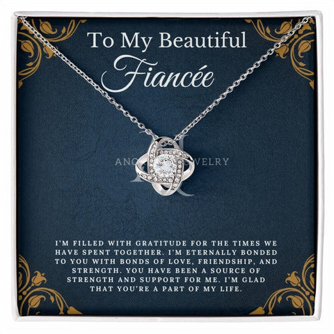 To My Beautiful Fiancée - Love Knot Necklace