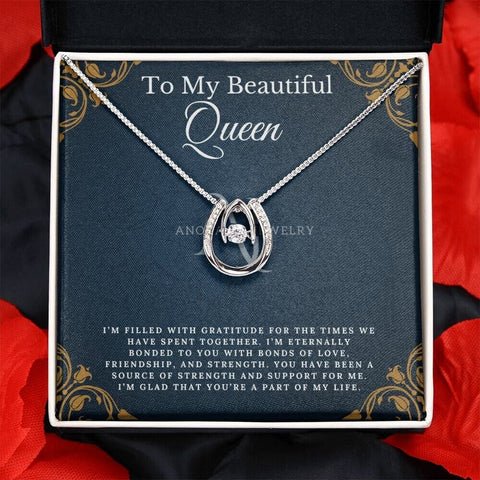 To My Beautiful Queen - Lucky Horseshoe Necklace