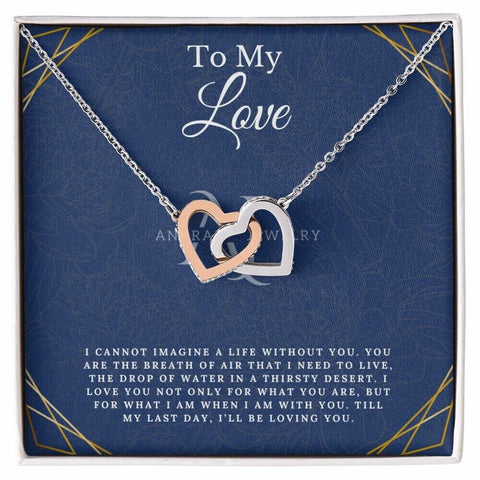 To My Love - Interlocking Heart Necklace