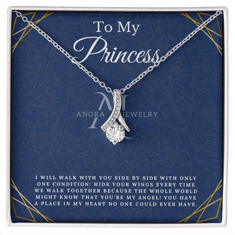 To My Princess - Petite Ribbon Necklace