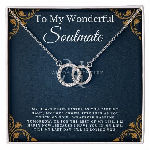 To My Wonderful Soulmate - Double Circle Necklace