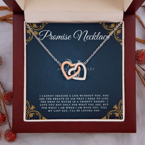 Pendant Necklace - Interlocking Hearts Necklace