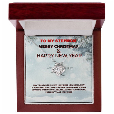 To My Stepmom - Merry Christmas - Love Knot Necklace