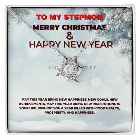 To My Stepmom - Merry Christmas - Love Knot Necklace