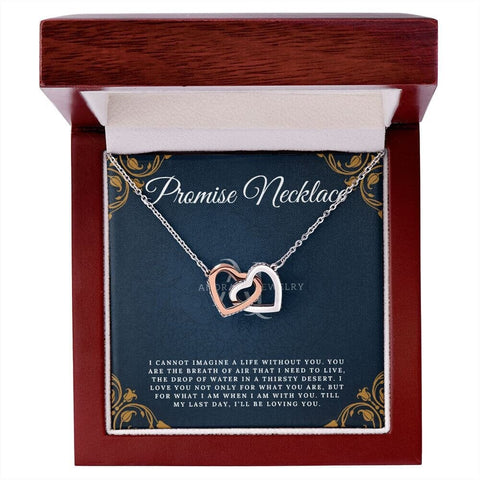 Pendant Necklace - Interlocking Hearts Necklace