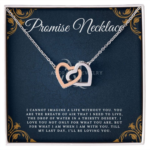 Pendant Necklace - Interlocking Hearts Necklace