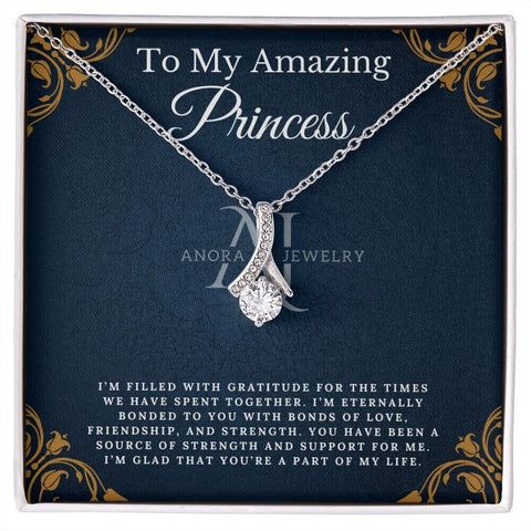 To My Amazing Princess - Petite Ribbon Necklace