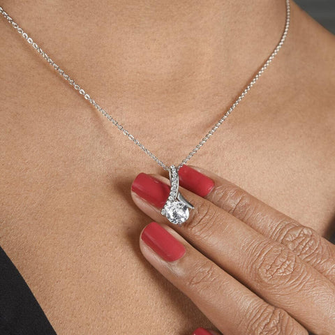 To My Son's Girlfriend - Merry Christmas - Petite Ribbon Necklace
