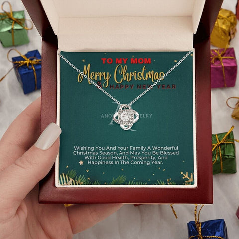 To My Mom - Merry Christmas - Love Knot Necklace