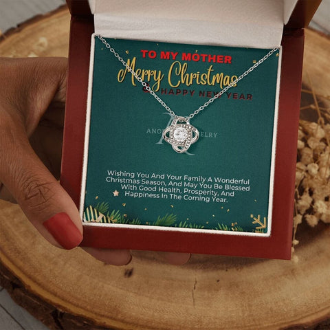 To My Mother - Merry Christmas - Love Knot Necklace