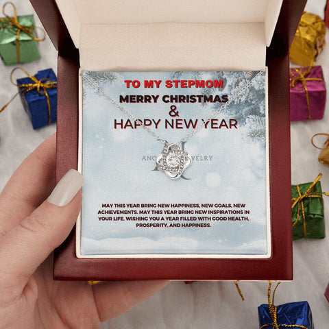 To My Stepmom - Merry Christmas - Love Knot Necklace