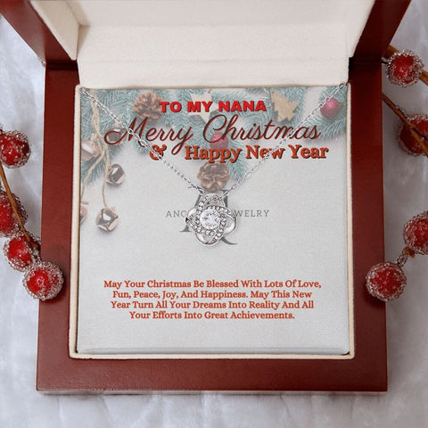 To My Nana - Merry Christmas - Love Knot Necklace