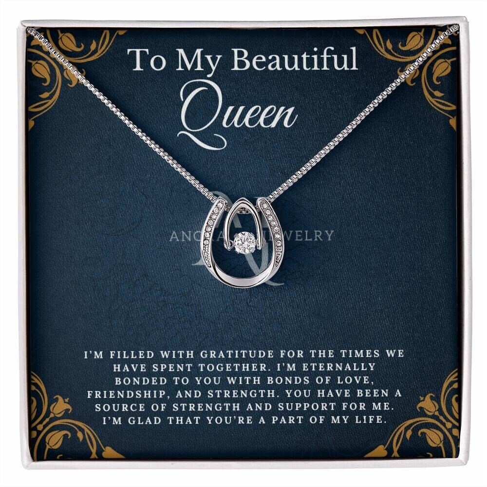 To My Beautiful Queen - Lucky Horseshoe Necklace