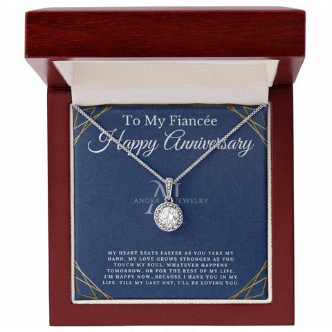 To My Fiancée - Happy Anniversary - Eternal Hope Necklace