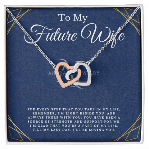To My Future Wife - Interlocking Heart Necklace
