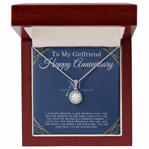 To My Girlfriend - Happy Anniversary - Eternal Hope Necklace