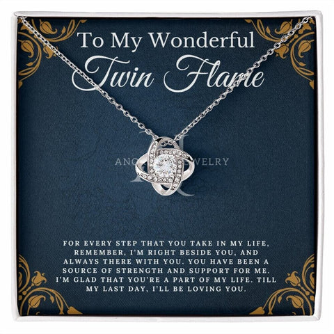 To My Wonderful Twin Flame - Love Knot Necklace