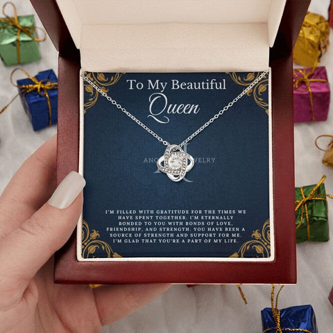 To My Beautiful Queen - Love Knot Necklace