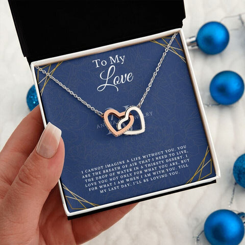 To My Love - Interlocking Heart Necklace