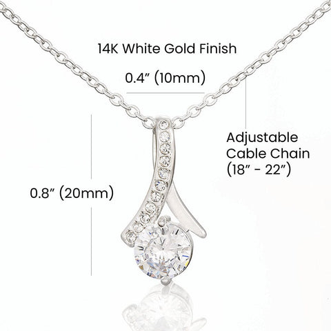To My Wife - Petite Ribbon Necklace