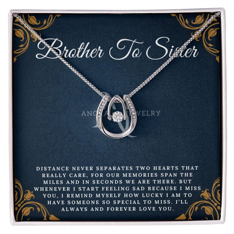 Brother To Sister -Lucky Charm Horseshoe Necklace