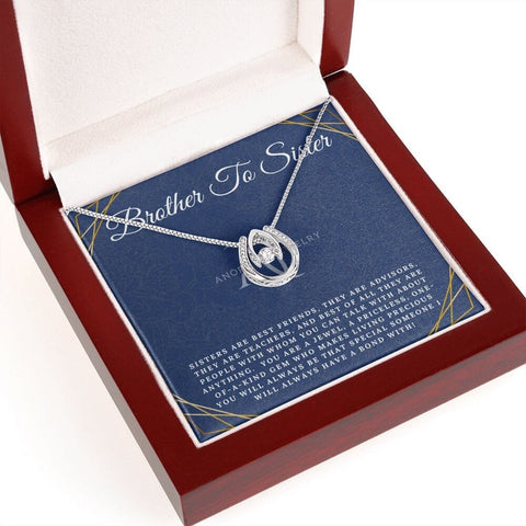 Brother To Sister - 14K White Gold Lucky Charm Horseshoe Necklace