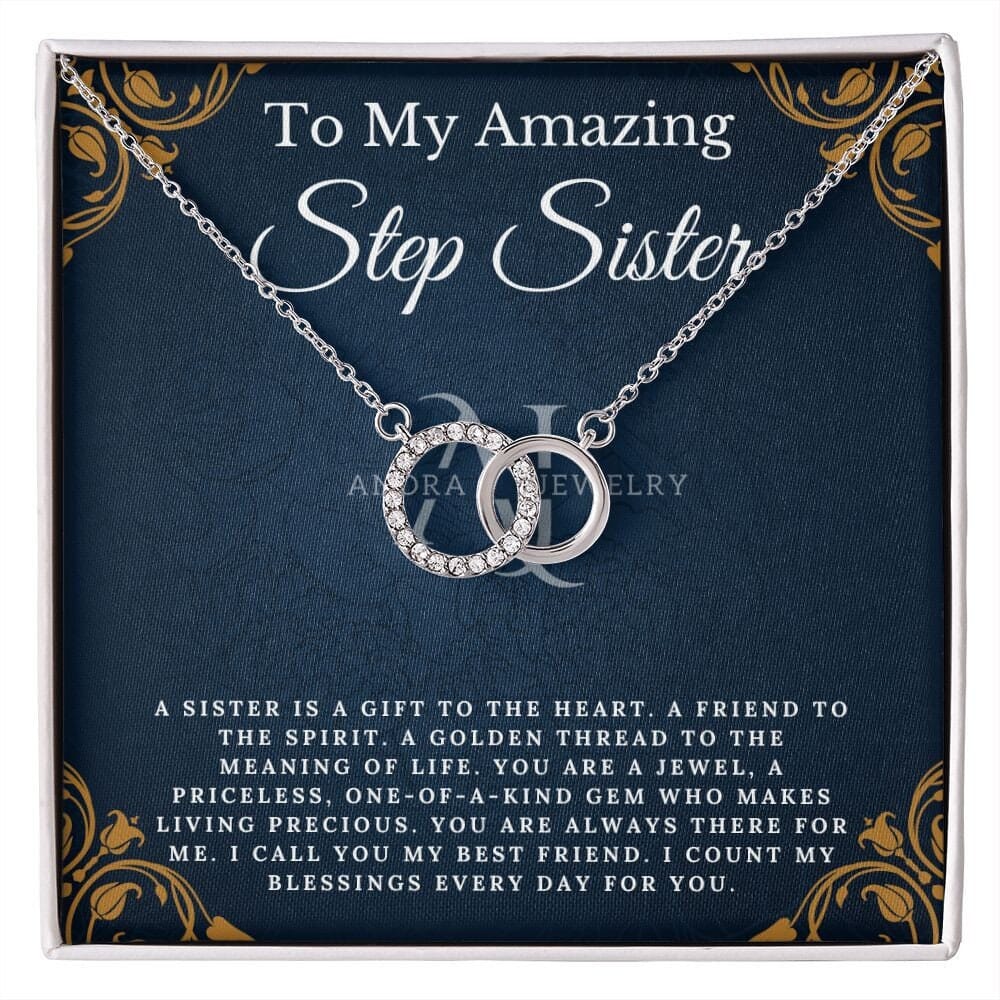 To My Amazing Stepsister - Double Circle Necklace