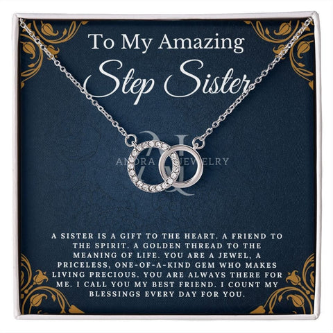 To My Amazing Stepsister - Double Circle Necklace