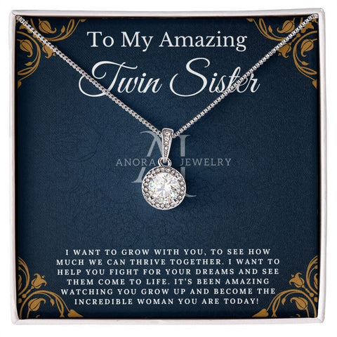 To My Amazing Twin Sister - Eternal Hope Necklace