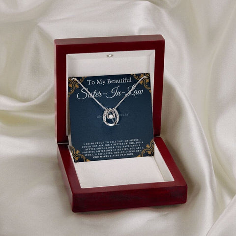 To My Beautiful Sister-In-Law - Lucky Horseshoe Necklace