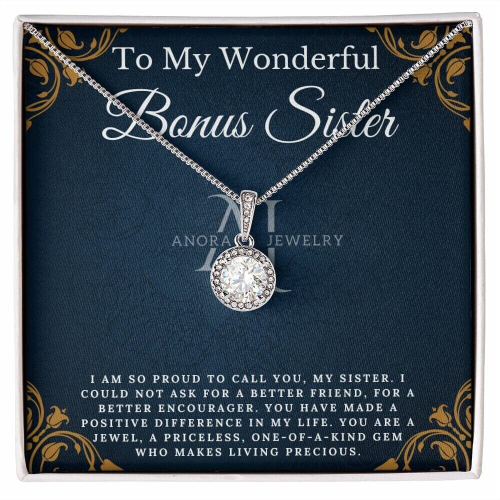 To My Wonderful Bonus Sister - Eternal Hope Necklace