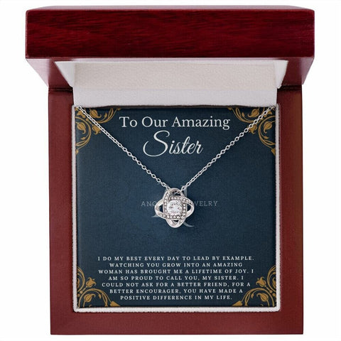 To Our Amazing Sister - Love Knot Necklace