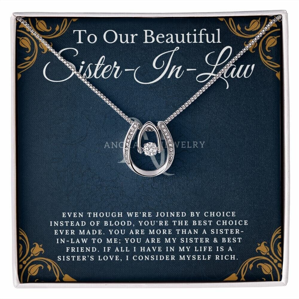 To Our Beautiful Sister-In-Law - Lucky Horseshoe Necklace