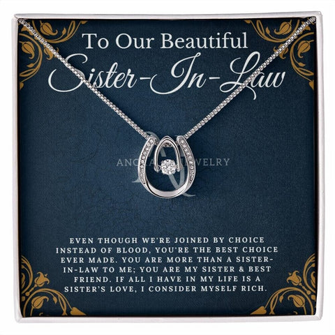 To Our Beautiful Sister-In-Law - Lucky Horseshoe Necklace