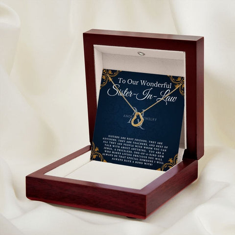 To Our Wonderful Sister-In-Law - Gold Heart Pendant Necklace