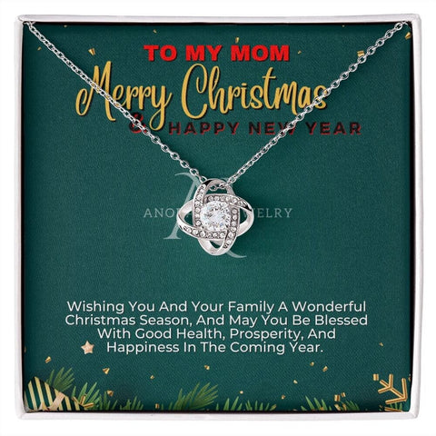 To My Mom - Merry Christmas - Love Knot Necklace