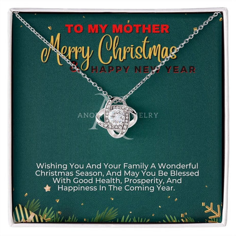 To My Mother - Merry Christmas - Love Knot Necklace