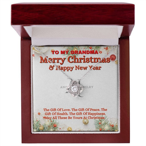 To My Grandma - Merry Christmas - Love Knot Necklace