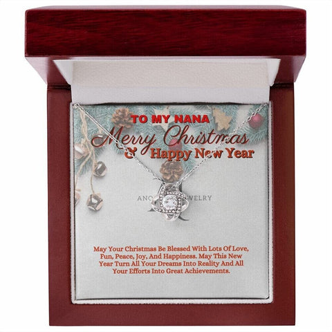 To My Nana - Merry Christmas - Love Knot Necklace
