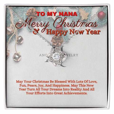 To My Nana - Merry Christmas - Love Knot Necklace