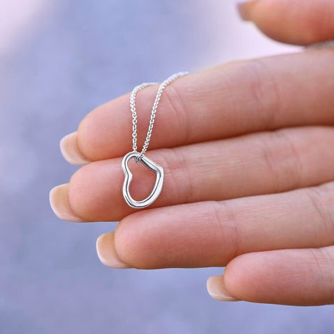 To My Sister-In-Law - Merry Christmas -  Gold Heart Pendant Necklace