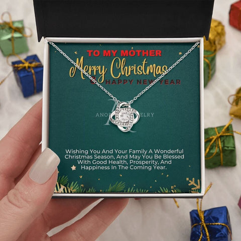 To My Mother - Merry Christmas - Love Knot Necklace