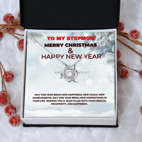 To My Stepmom - Merry Christmas - Love Knot Necklace