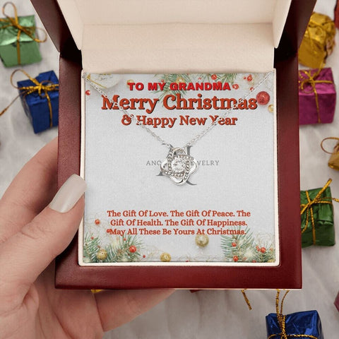 To My Grandma - Merry Christmas - Love Knot Necklace
