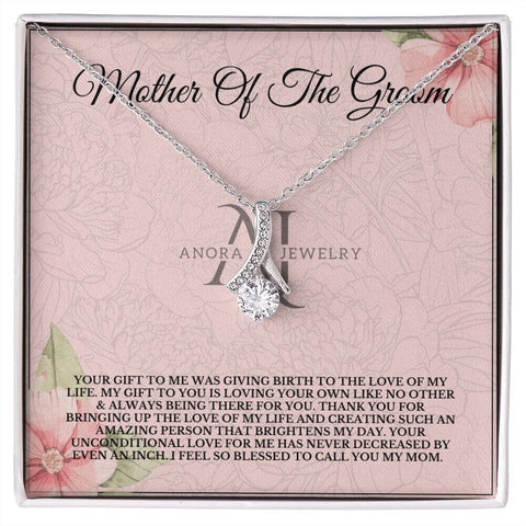 Mother Of The Groom - Petite Ribbon Necklace